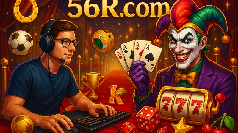 Montagem com um jogador de e-sports concentrado de um lado e a tela do slot do coringa do outro.